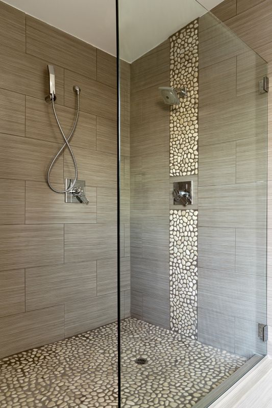 Elegant Shower with Tile Accents